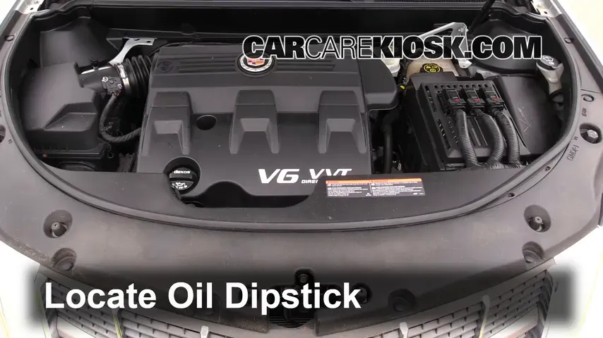 2012 Cadillac SRX Luxury 3.6L V6 FlexFuel Oil Check Oil Level